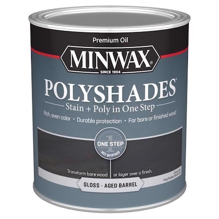 Minwax Minwax Polyshades Semi-Transparent Gloss Aged Barrel Stain/Polyurethane Finish 1 qt 614994444
